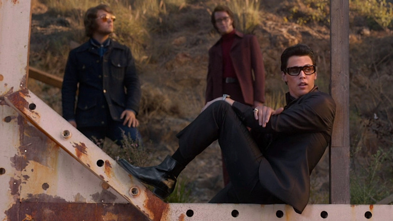 Elvis sits in Hollywood sign