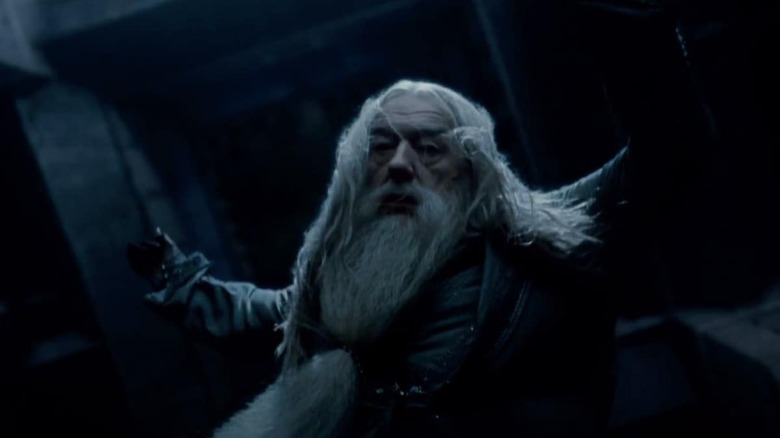 Dumbledore falling to his death Harry Potter