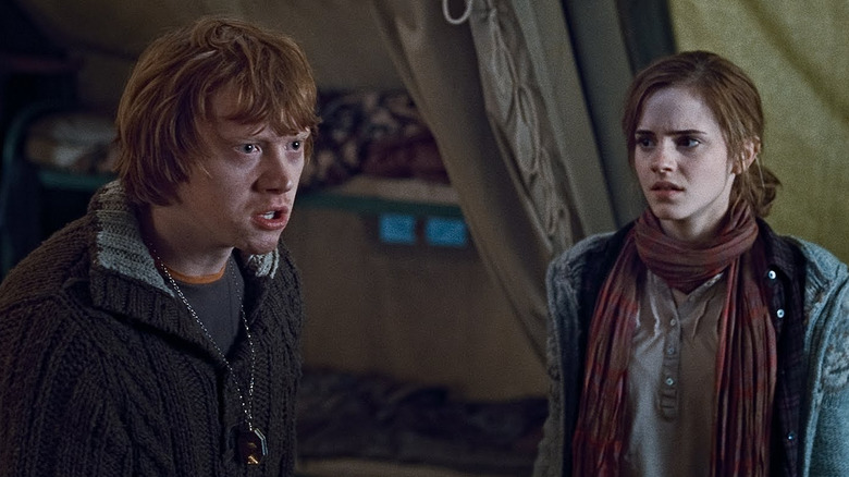 Ron and Hermione arguing Harry Potter