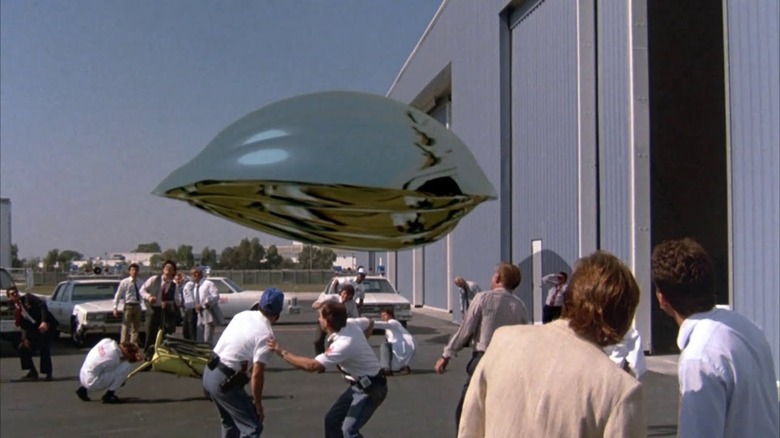 Alien spaceship flight of the navigator