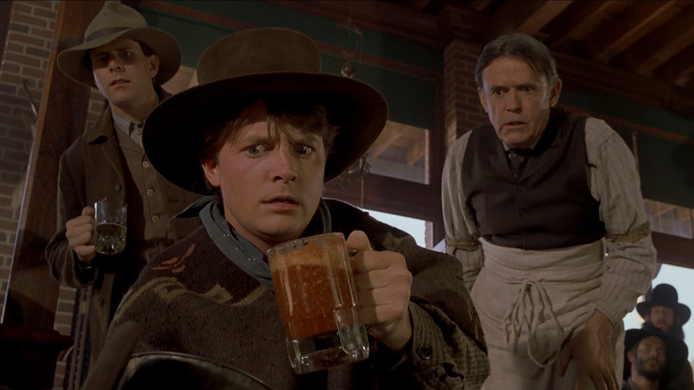 Marty McFly in saloon