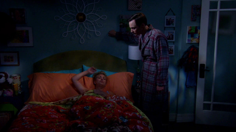 Sheldon watches Penny sleeping