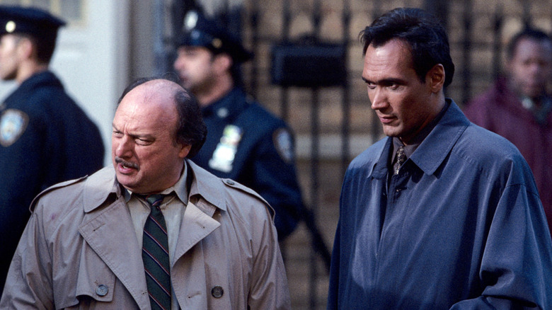 Sipowicz and Simone at a crime scene