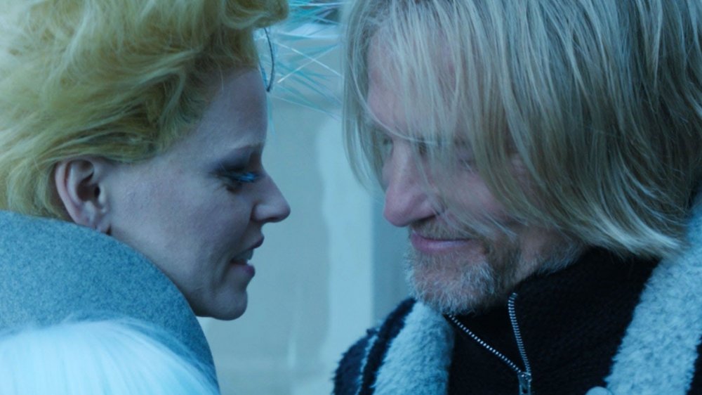 Haymitch and Effie in Hunger Games: Mockingjay -- Part 2