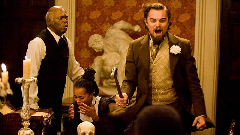 Leonardo DiCaprio and Kerry Washington in Django Unchained