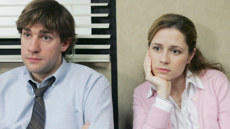 Jim and Pam bored in The Office