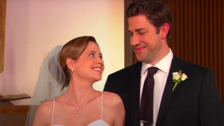 Pam and Jim wed