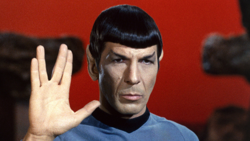 Spock salutes