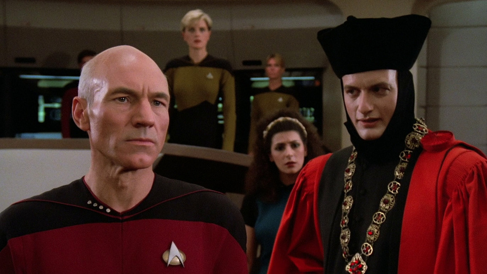 Picard and Q talking