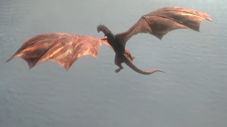 Dragon Meleys flying above ocean