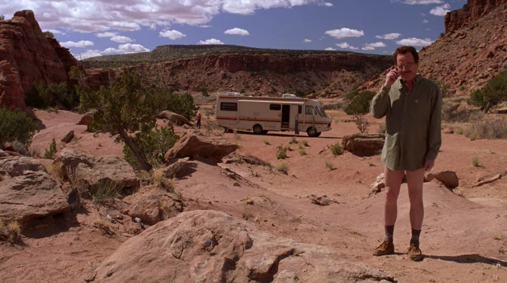 Walter White no pants in the desert Breaking Bad