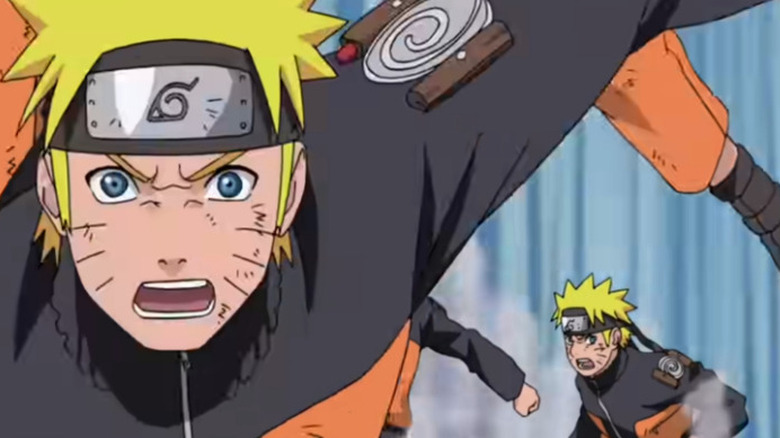 Naruto using his Shadow Clone Jutsu