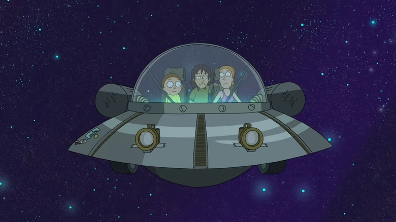 Morty and Summer in space crusier