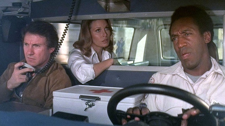 Bill Cosby Harvey Keitel and Raquel Welch in ambulance