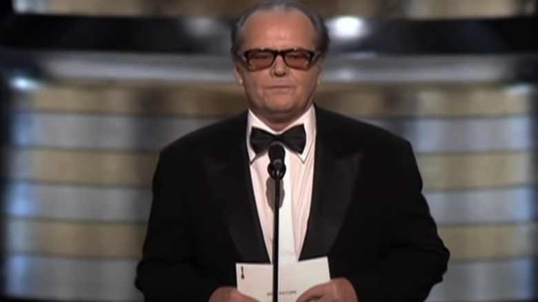 Jack Nicholson looks out at audience