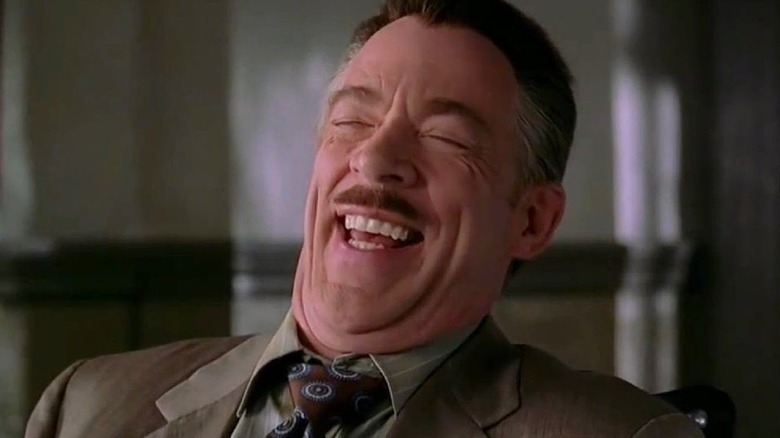 JK Simmons hysterically laughs