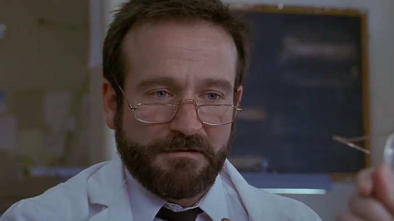 Robin Williams as Dr. Sayer, looking away