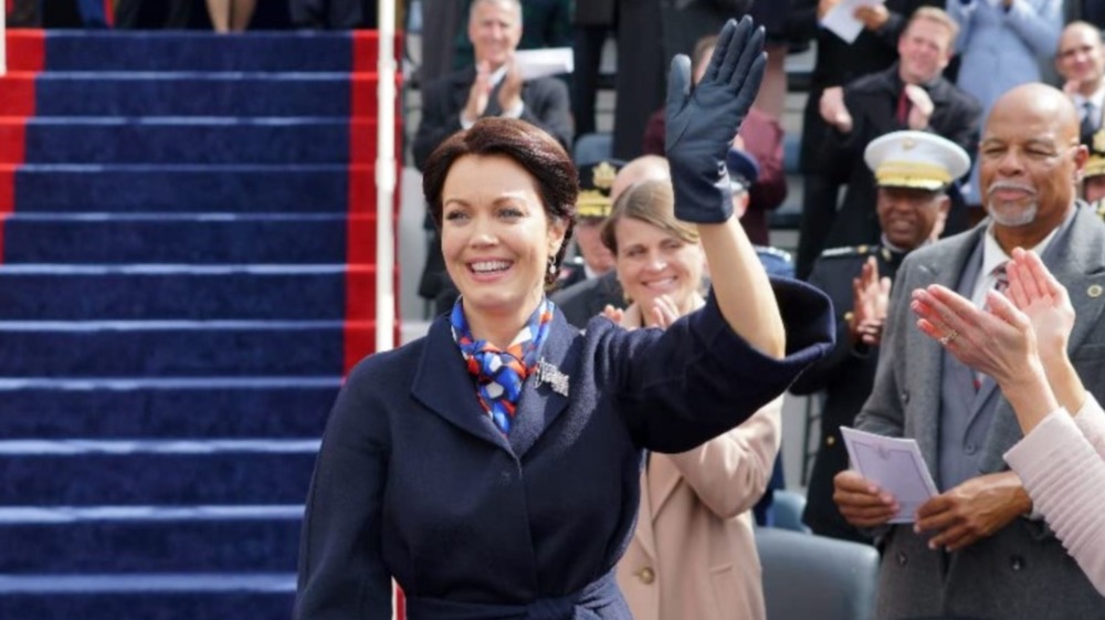 Bellamy Young as Mellie Grant on Scandal