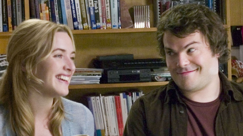 Kate Winslet as Iris Simpkins and Jack Black as Miles Dumont in The Holiday