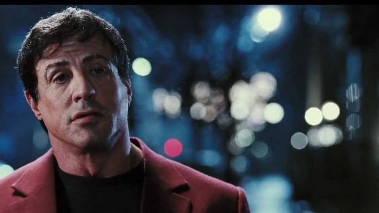 Sylvester Stallone giving a speech