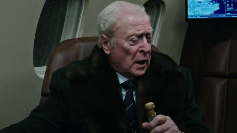 Michael Caine on plane