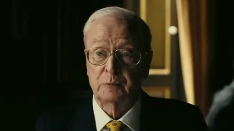 Michael Caine with gold tie