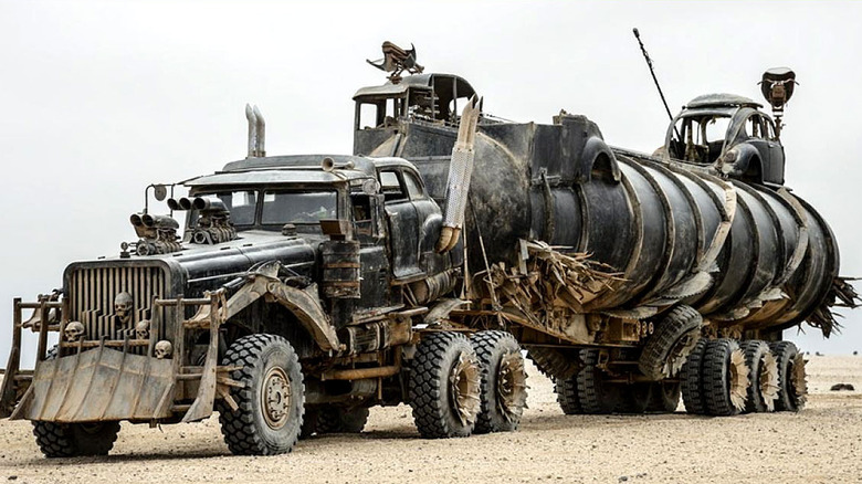 Furiosa's war rig in desert