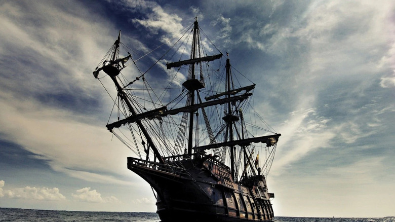 The Black Pearl sails