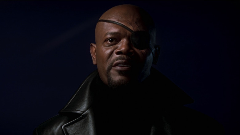 Nick Fury grinning 