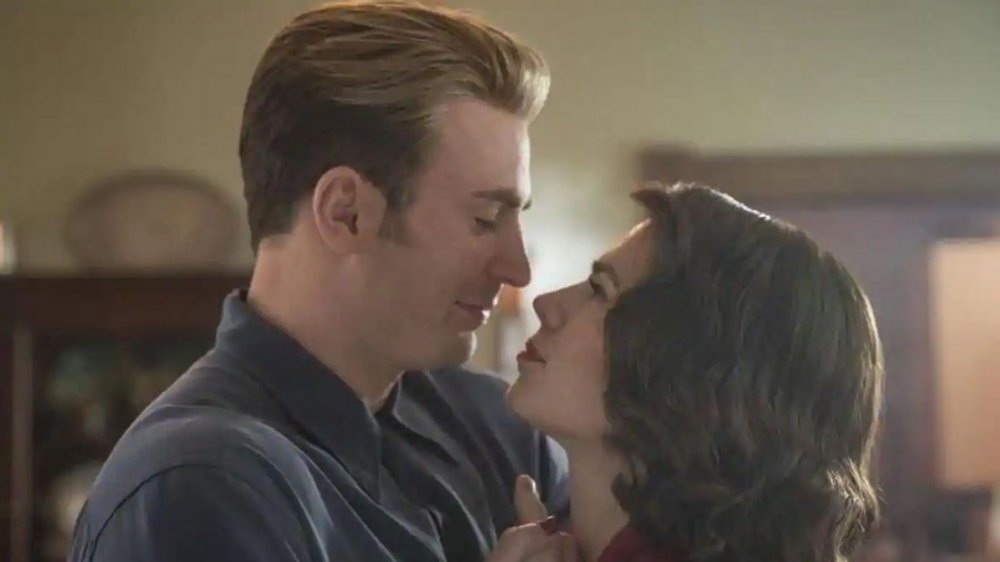 Chris Evans as Steve Rogers / Captain America and Hayley Atwell as Peggy Carter in Avengers: Endgame