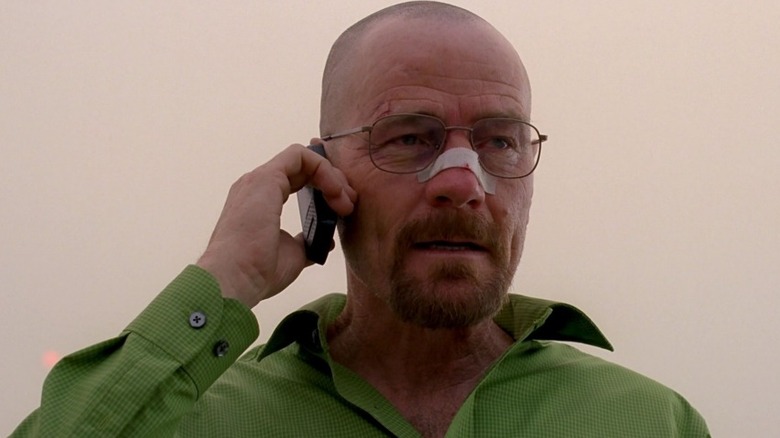 Walter White on cell phone