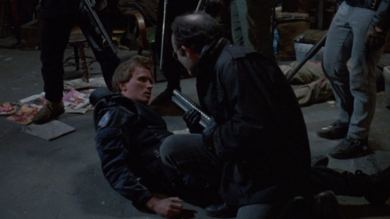 Peter Weller and Kurtwood Smith in RoboCop