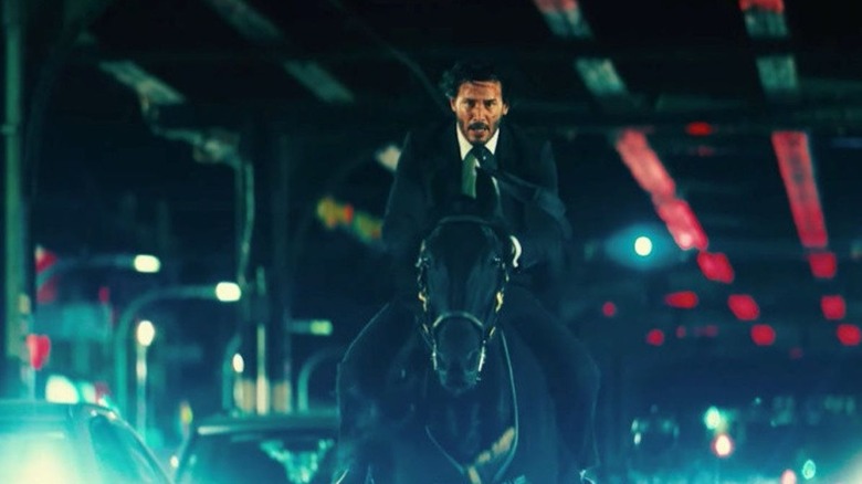 John Wick on horseback