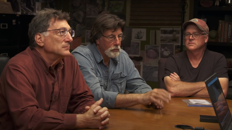 Marty Lagina, Rick Lagina, and Laird Niven Curse of Oak Island war room