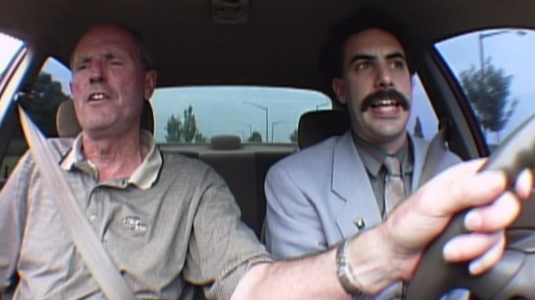 Borat driving