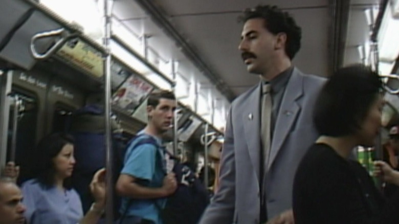 Borat on the subway