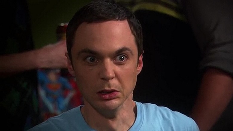 Angry Sheldon scowls