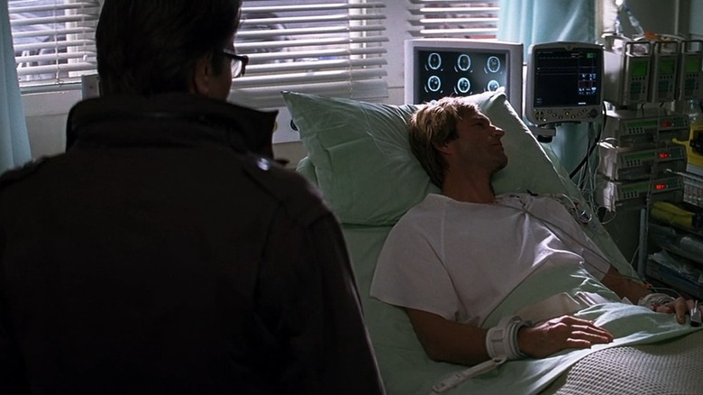 Gordon visiting Harvey in the hospital