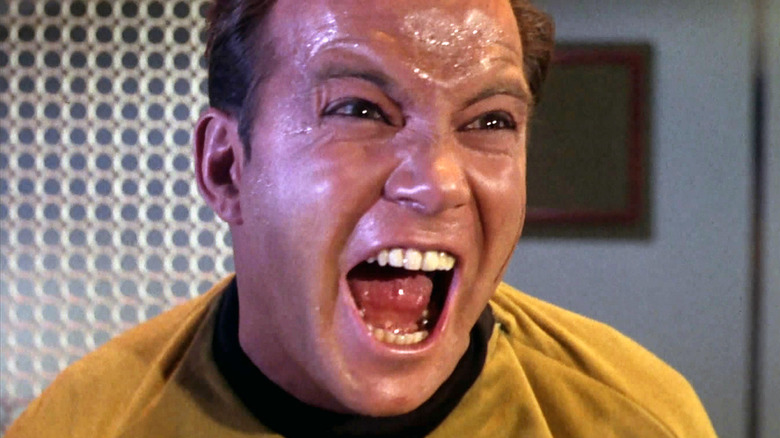 Evil Kirk screams angrily