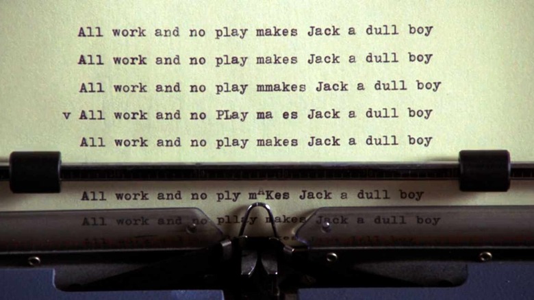 typewriter and repeated text