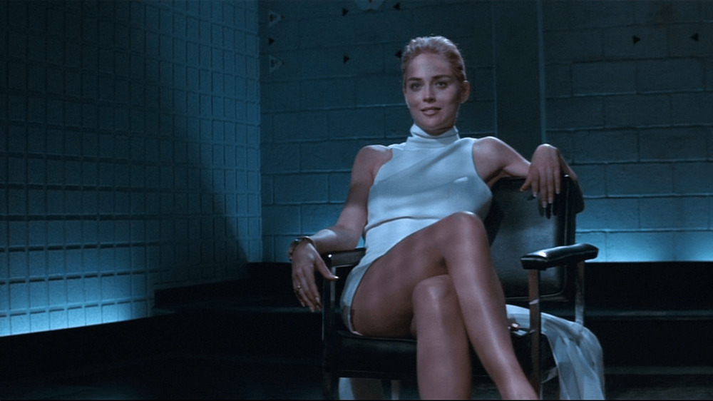 Sharon Stone crossing legs