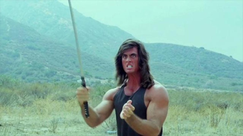 Samurai Cop waving katana