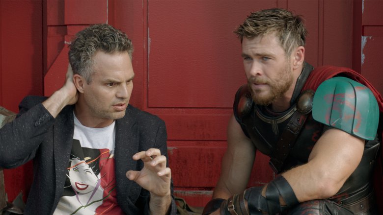 Mark Ruffalo and Chris Hemsworth in Thor: Ragnarok