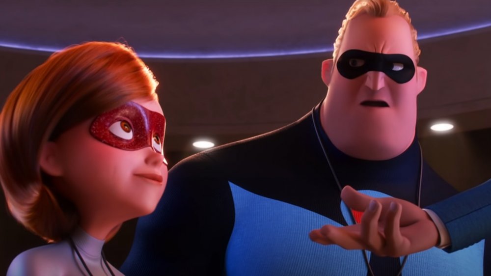 Elastigirl and Mr. Incredible in Incredibles 2