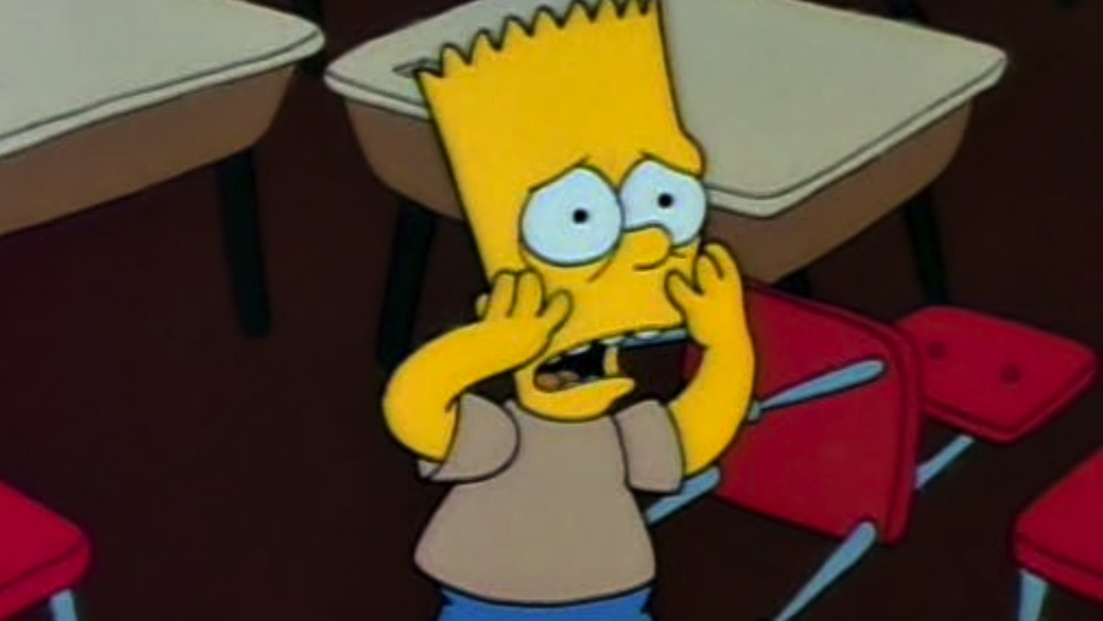 Bart in school in "Bart Gets an 'F'," on The Simpsons