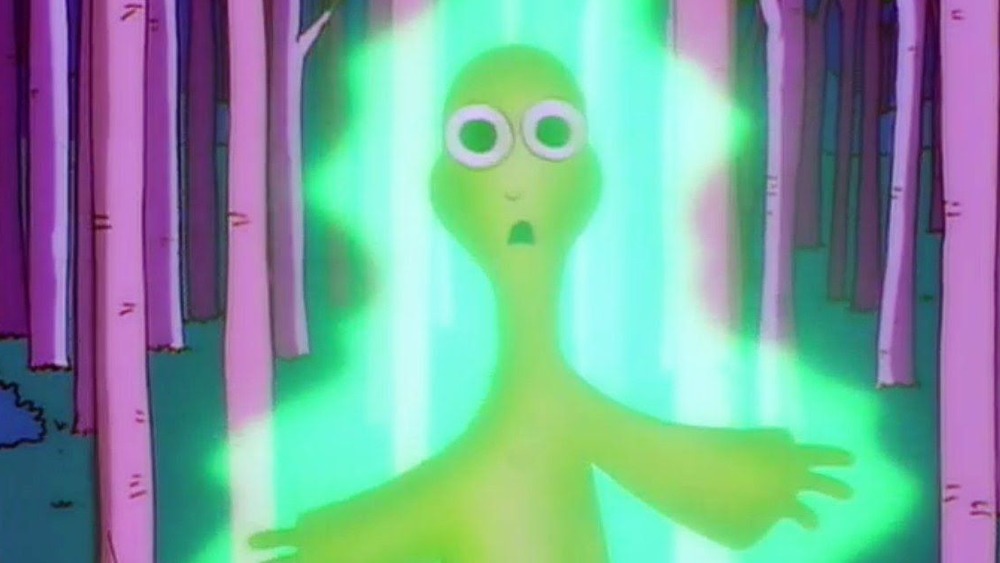 The mysterious alien entity from "The Springfield Files" on The Simpsons