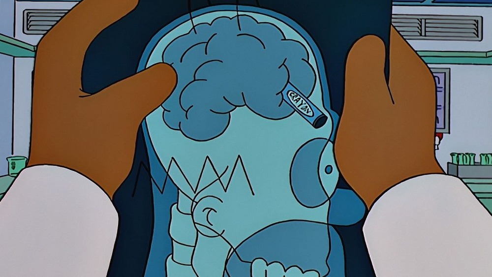 A scan of Homer Simpson's brain in "HOMR" on The Simpsons