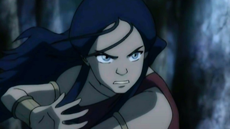 Katara bloodbending in The Puppetmaster