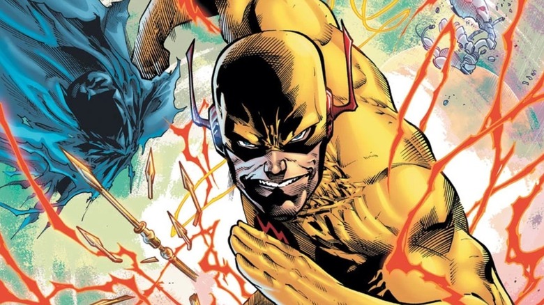 Reverse Flash running with an evil glare