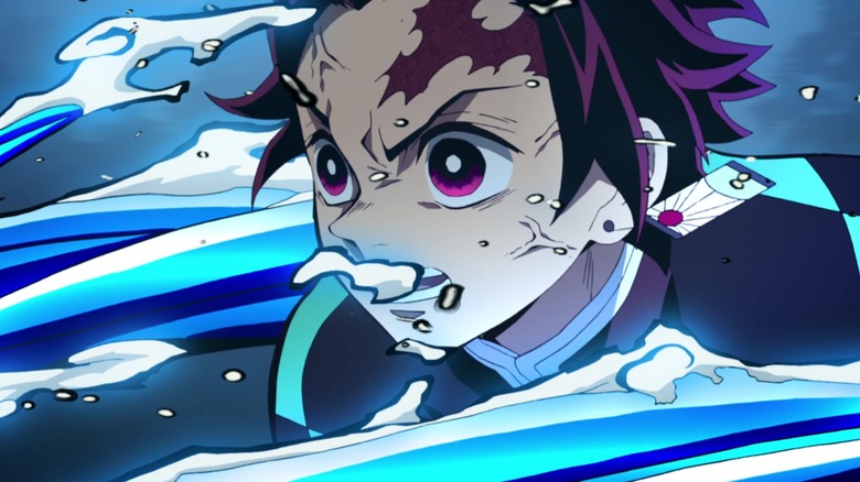 Tanjiro surrounded by water